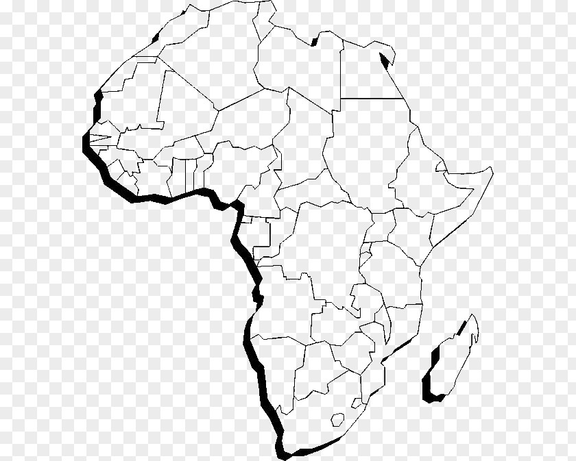 Africa World Map Coloring Book Continent PNG