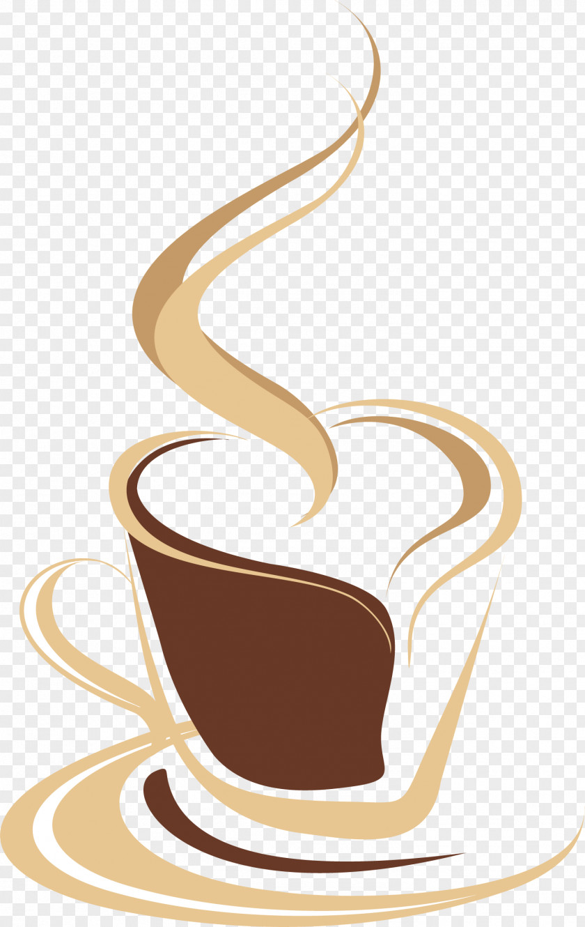 Hand Painted Brown Coffee Cup Tea Cafe Milk PNG