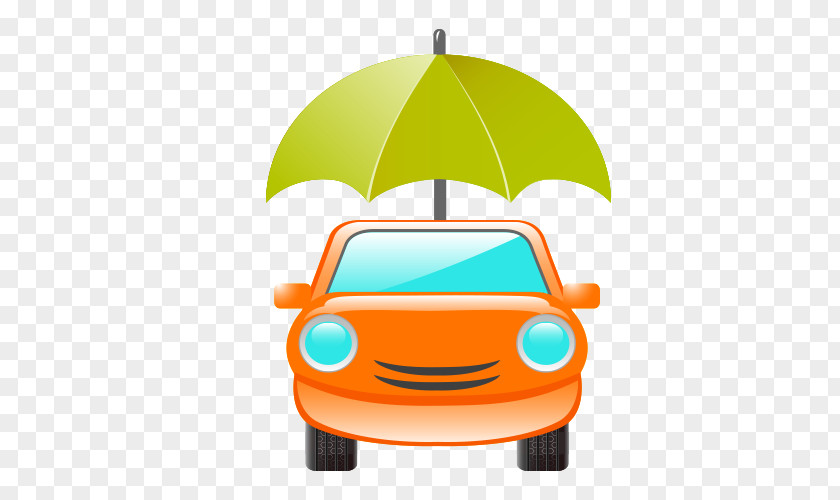 Taxi And Umbrella Car PNG