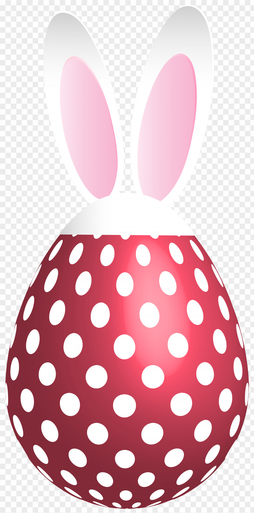 Easter Dotted Bunny Egg Red Transparent Clip Art Polka Dot Stock Photography PNG