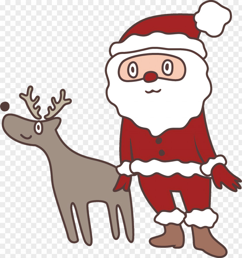 Hand Reindeer Santa Claus PNG