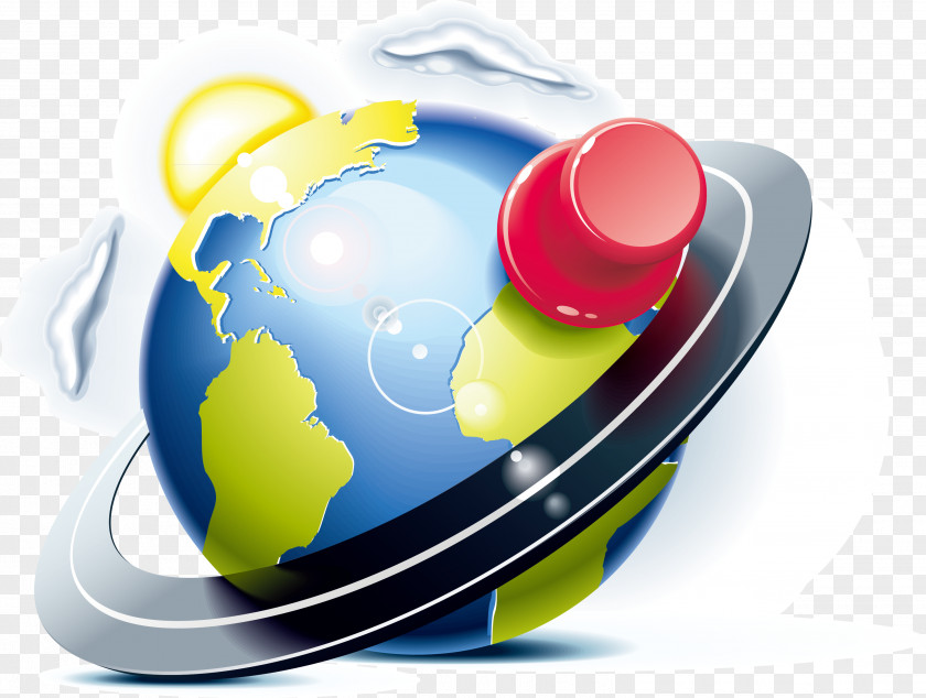 Space UFO Hand-painted Elements GPS Navigation Software Application Android Package Icon PNG