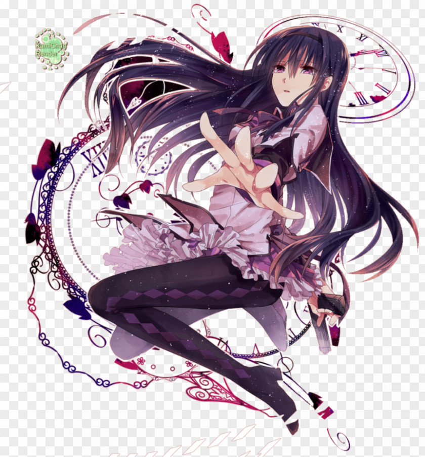 The Blue And White Porcelain Homura Akemi Madoka Kaname Sayaka Miki Fan Art PNG