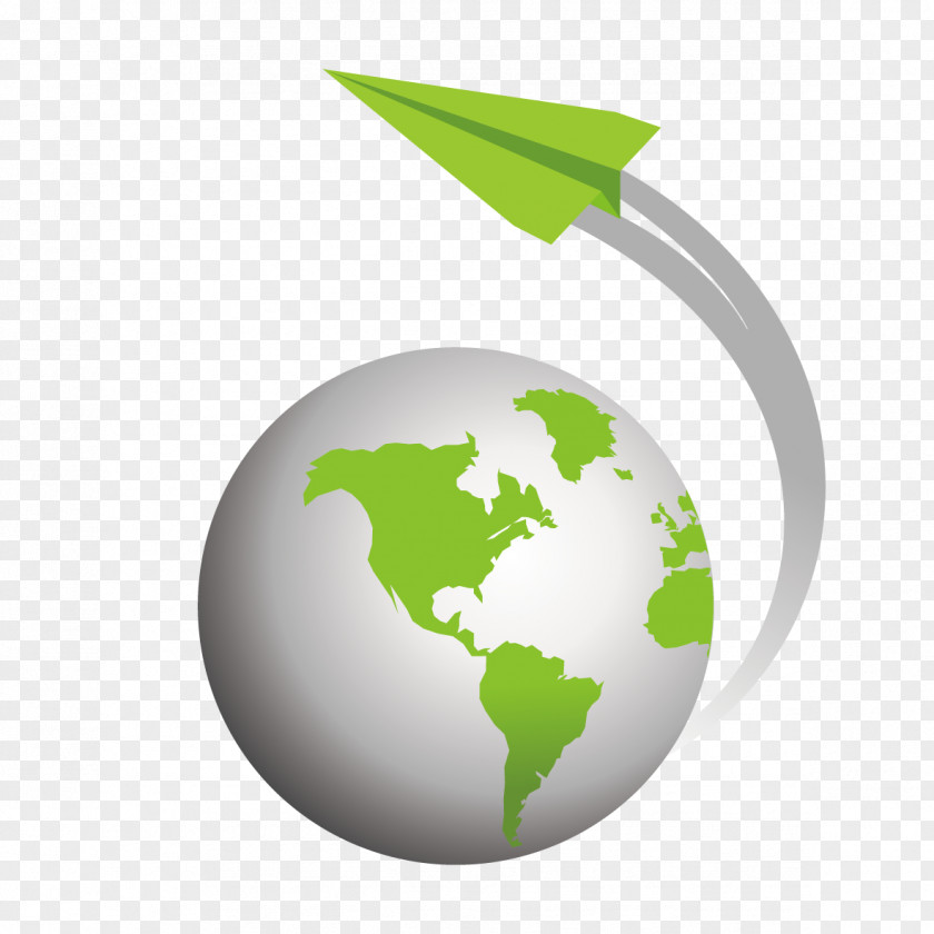 Vector Globe And Arrows Earth Icon PNG