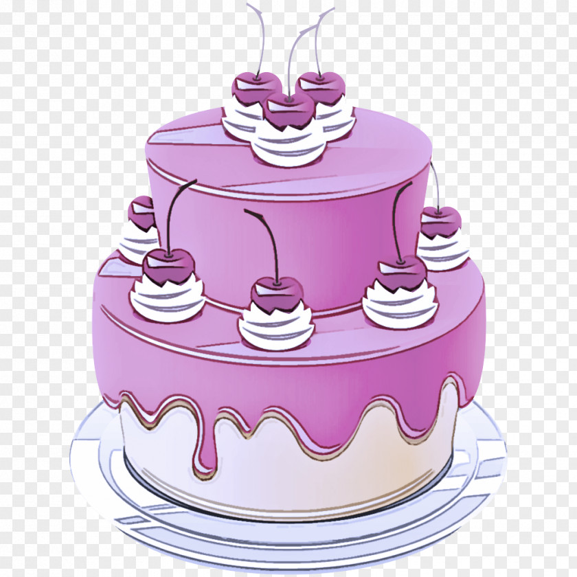 Dessert Purple Birthday Cake PNG