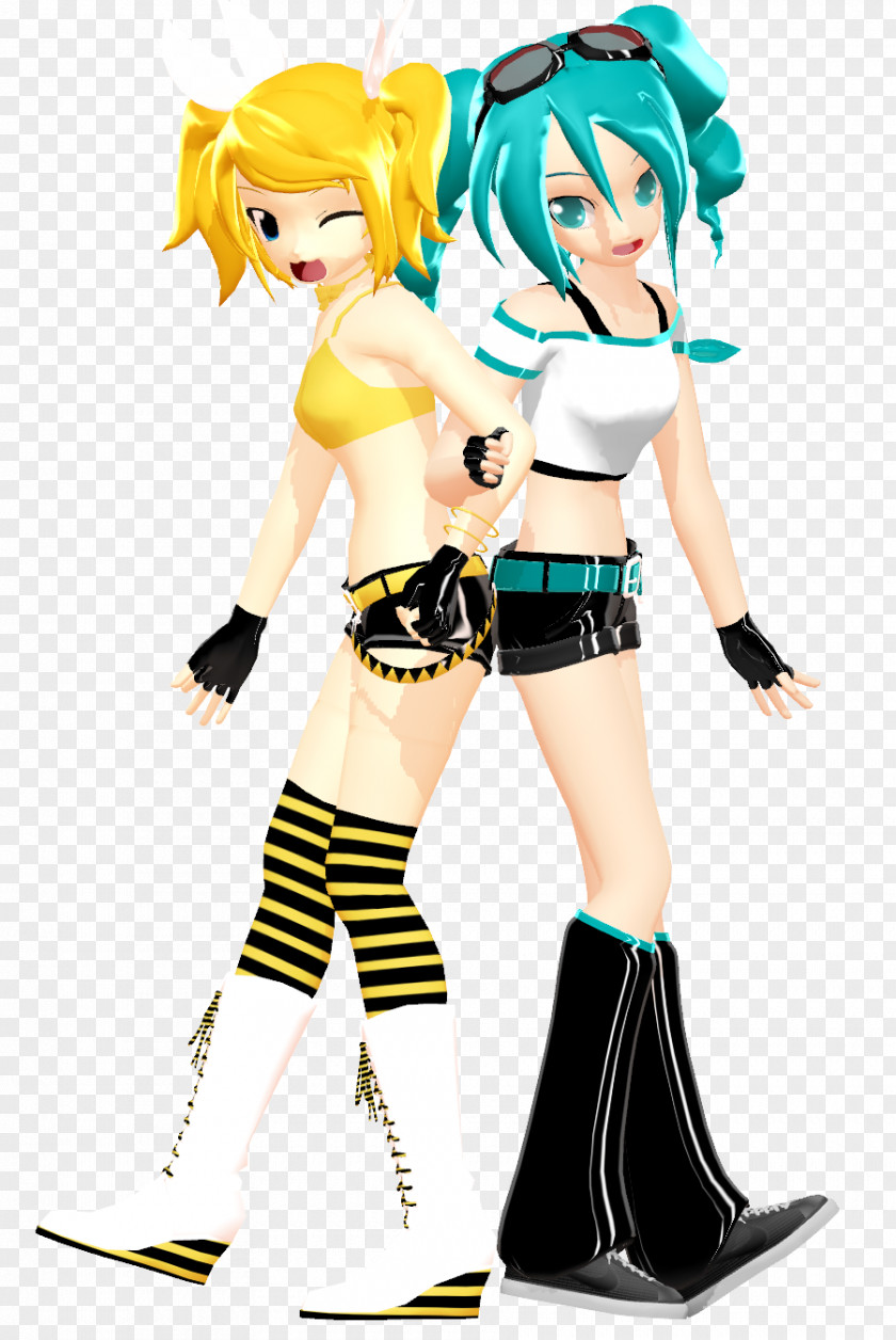 Enjoy Summer Hatsune Miku MikuMikuDance Kagamine Rin/Len Megpoid Vocaloid PNG