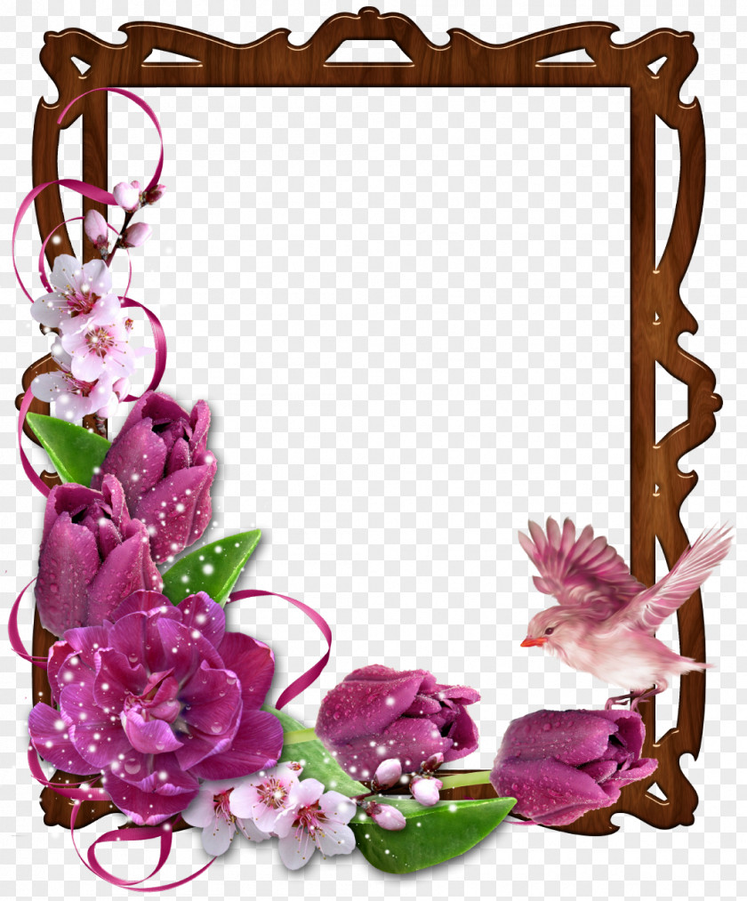 Flower Border Love Time Sentence Morning PNG