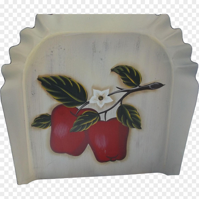 Hand Painted Leaves Porcelain Flowerpot PNG