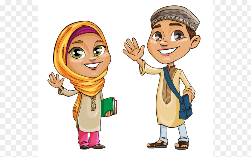 Kids Cartoon Quran Islam Muslim Clip Art PNG