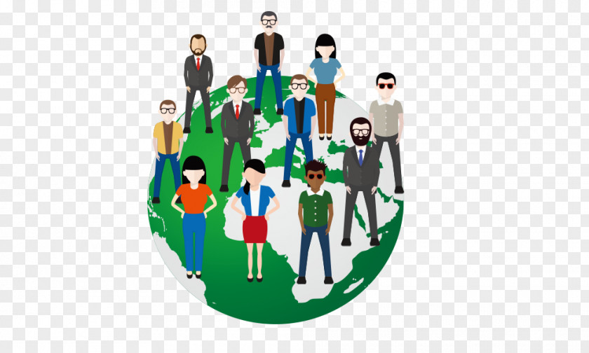 People Earth Art Poster Illustration PNG