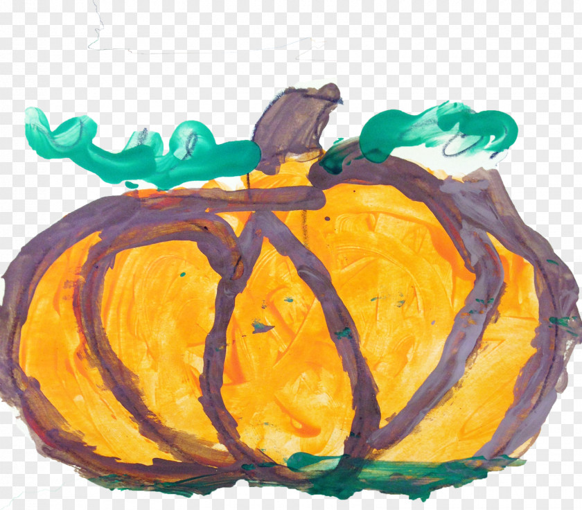 Watercolor Pumpkin Painting Calabaza Cucurbita Gourd PNG