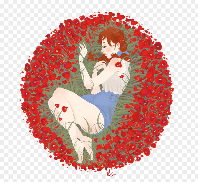 Christmas Ornament Flower Character PNG