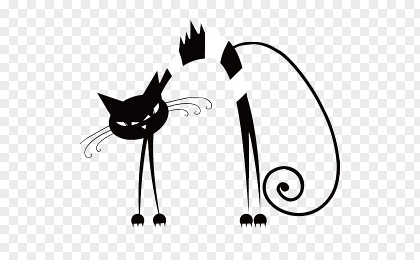 Cute Cat Black Kitten Drawing PNG