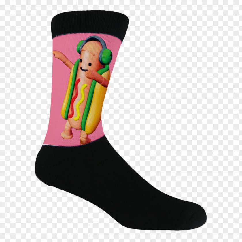 Socks Sock Knee Highs Dancing Hot Dog Doge Clothing PNG