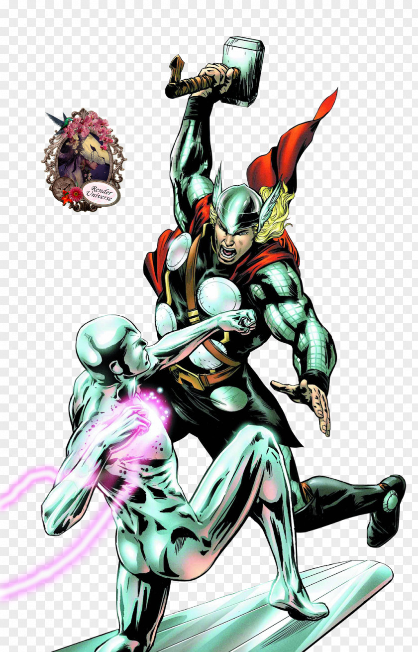 Thor Silver Surfer Comics Galactus Superhero PNG