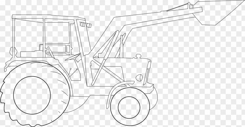 Tractor Car Drawing Line Art Motor Vehicle PNG