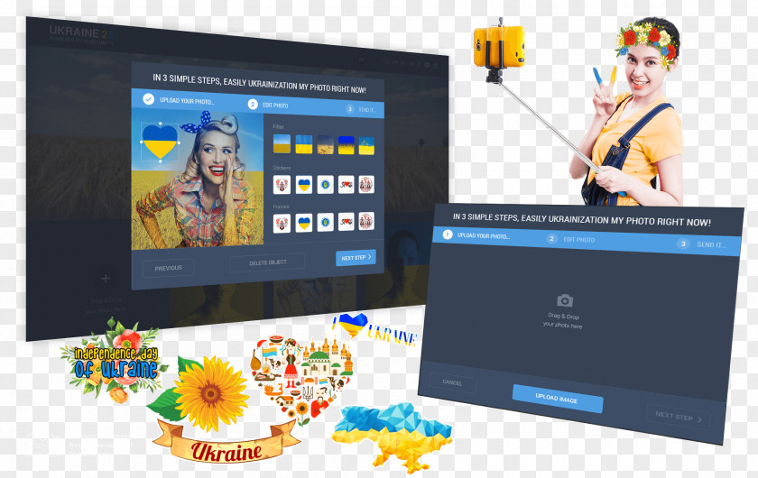 Ukrainian Unity Day Advertising Display Device Facebook Idea PNG