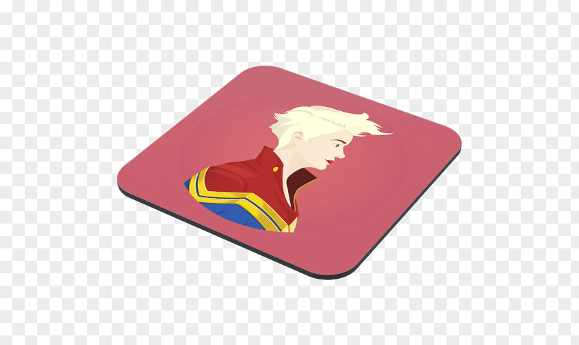 Captain Marvel Star Maroon Rectangle PNG