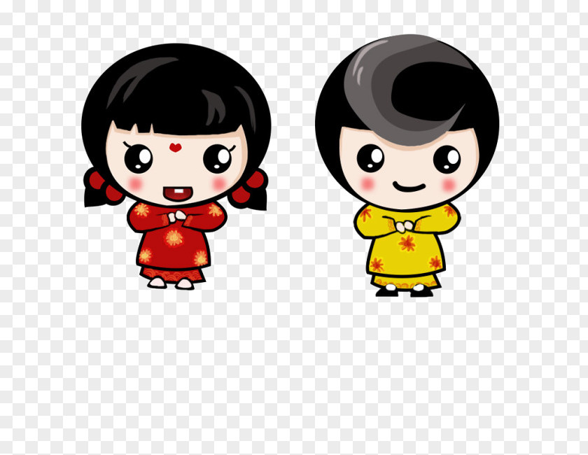 Chinese New Year Cartoon Characters Designer PNG