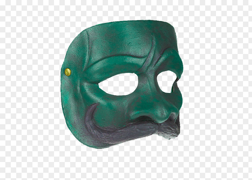 Clever Turquoise Teal Mask Headgear PNG