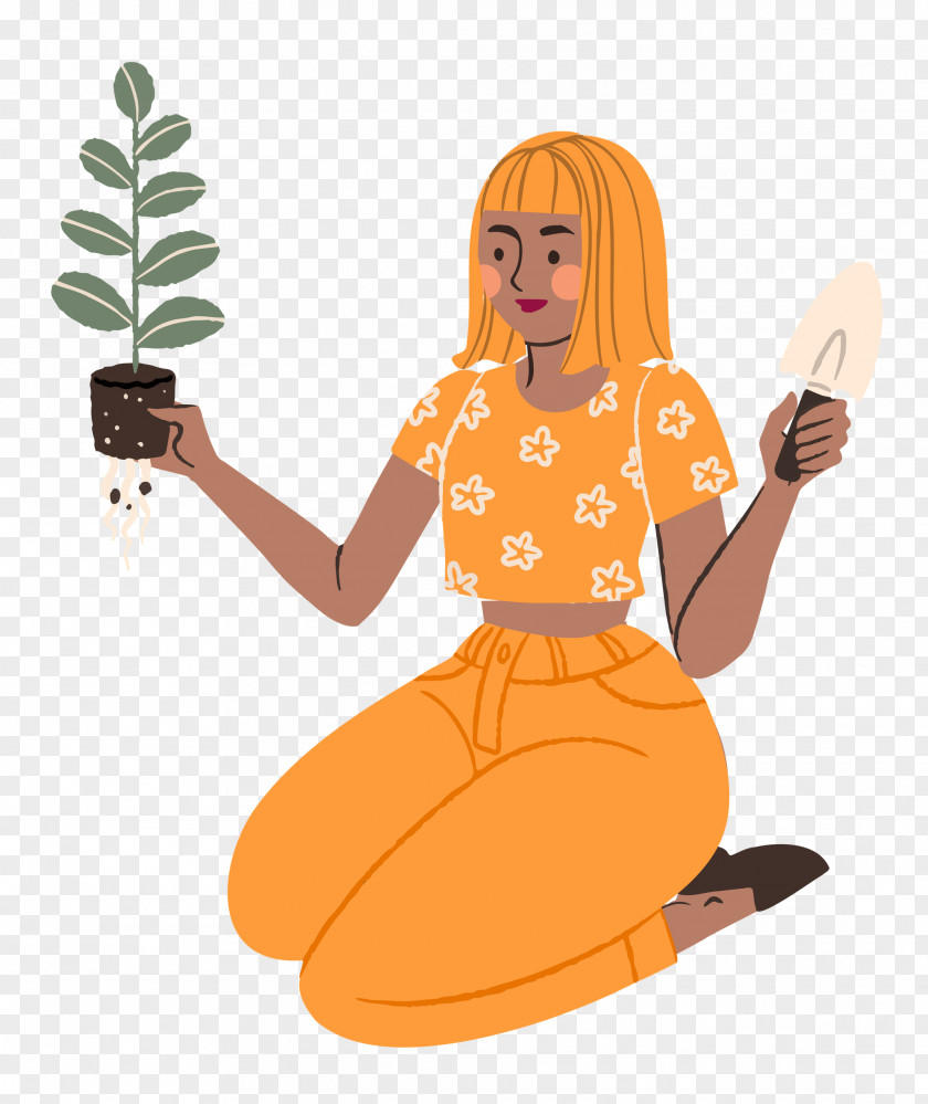 Planting Woman Garden PNG