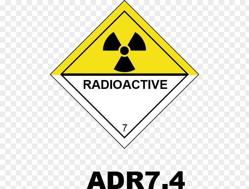 Soft Sister HAZMAT Class 7 Radioactive Substances Dangerous Goods Label Transport Waste PNG