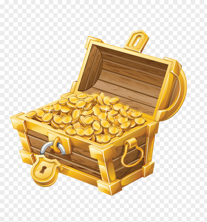 Floating Gold,Gold Box Buried Treasure Clip Art PNG