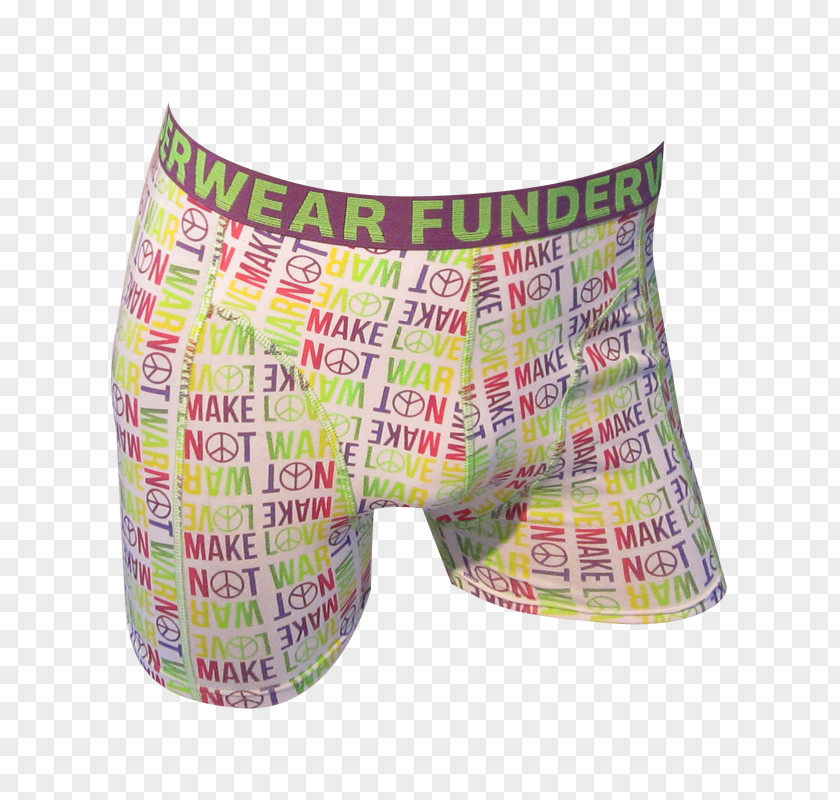 Make Love Not War Underpants Briefs Pink M Shorts RTV PNG