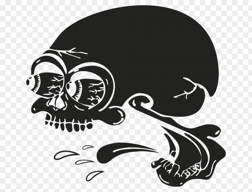 Skull And Crossbones Black Sticker Death PNG