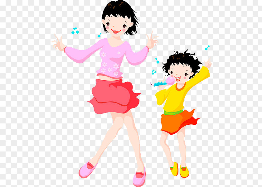 Dancing People Singing Dance Illustration PNG