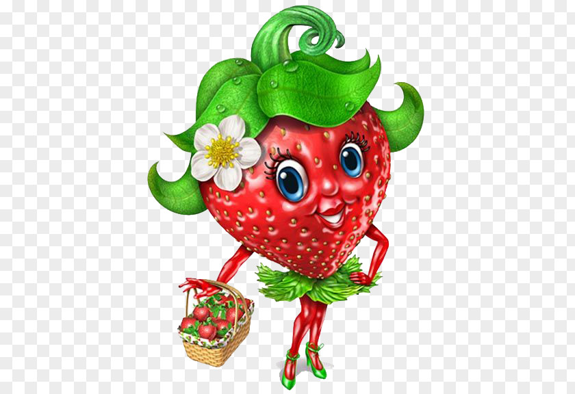Lovely Miss Strawberry Smiley Emoticon Fruit Clip Art PNG