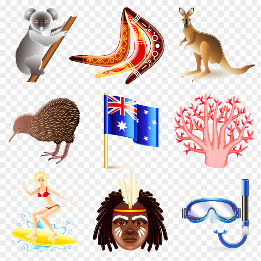 Australia Vector Material Icon PNG