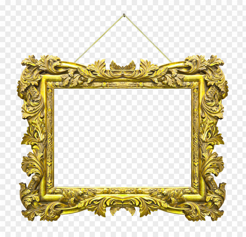 European Gorgeous Gold Border Picture Frame Stock Photography PNG