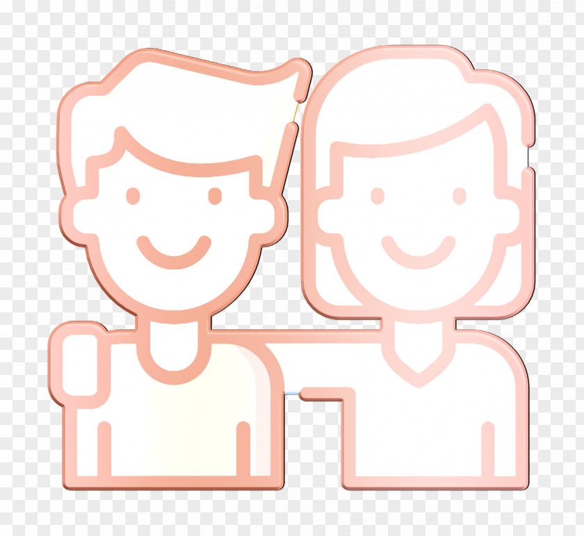Interaction Smile Friendship Icon PNG