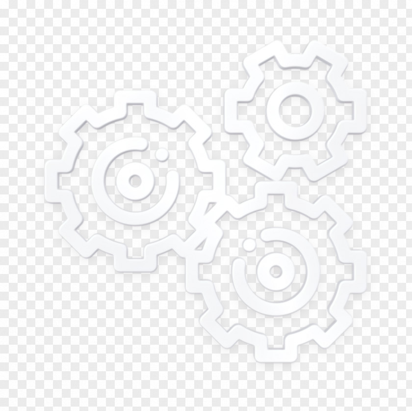 Logo Blackandwhite Gears Icon Gear Mass Production PNG