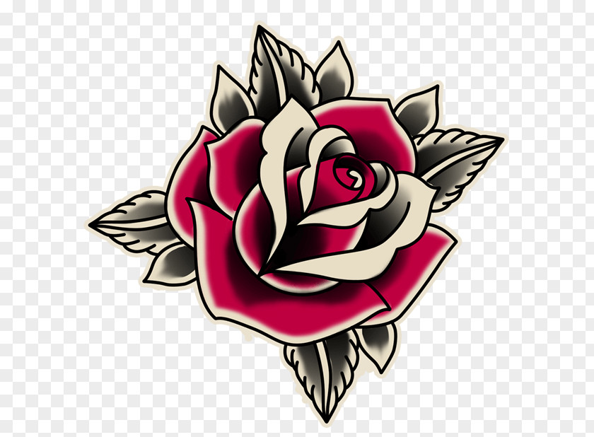 Old School Rose (tattoo) Sticker PNG