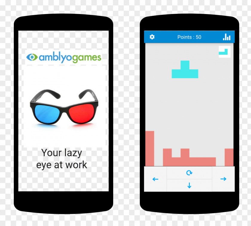 Smartphone Amblyopia Eye Dichoptic Presentation Game PNG