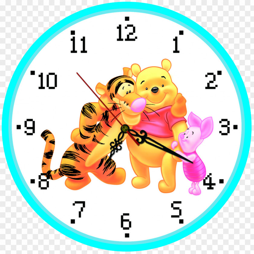 Cartoon Alarm Clock Winnie The Pooh Paper Wall Decal Sticker PNG