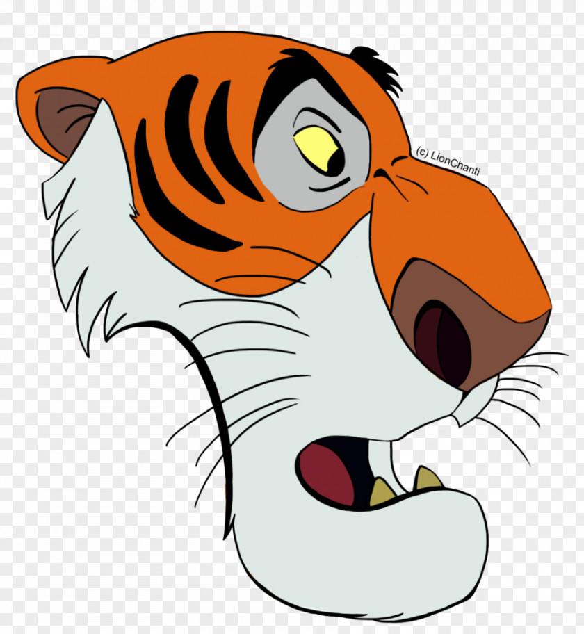 Shere Khan Snout Tiger Whiskers Cat Clip Art PNG