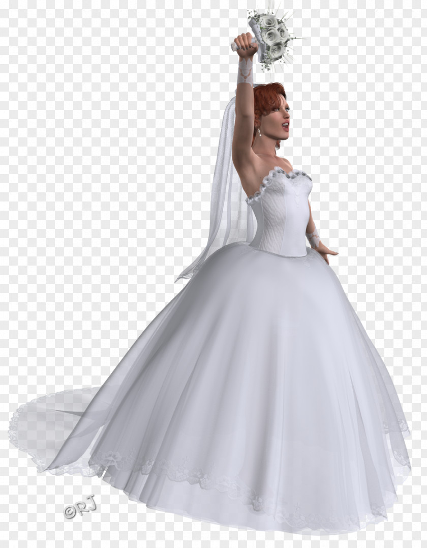Valentines Day Painted The Bride And Groom Wedding Dress Shoulder Party Satin PNG