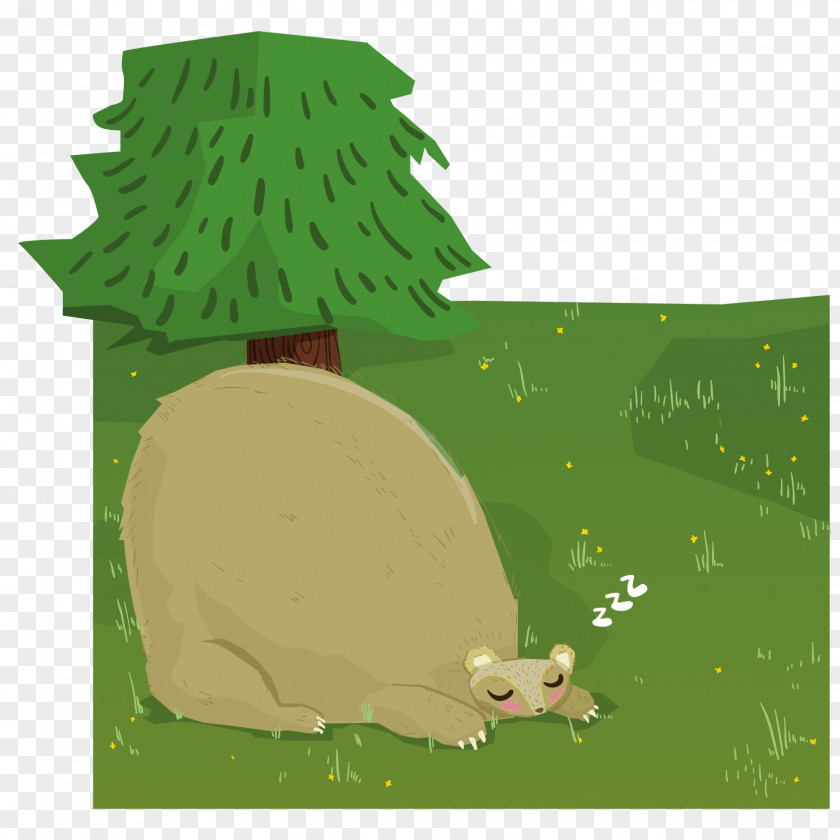 Vector Cartoon Forest Material Illustration PNG