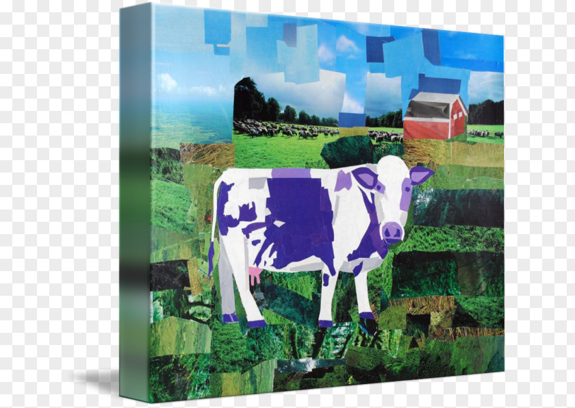 Collage Art Painting Lesson Plan Dairy Cattle PNG