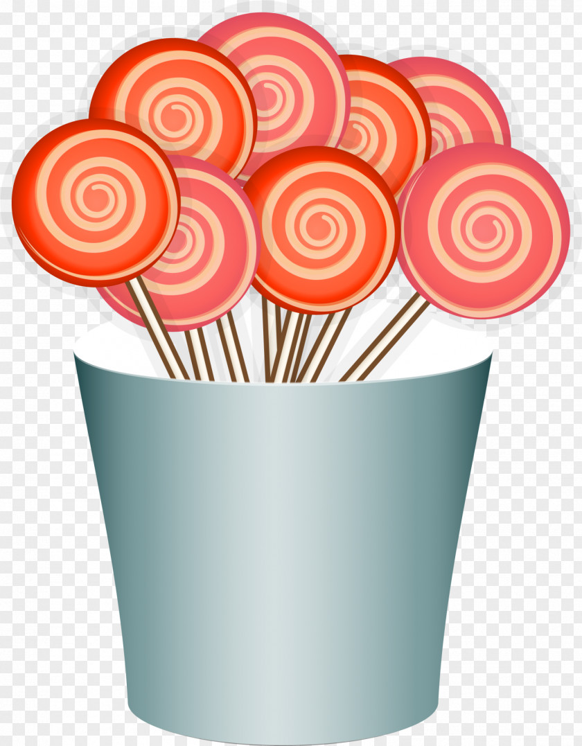 Hand Painted Red Lollipop Clip Art PNG