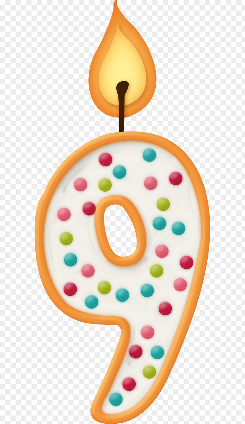 Numbers 1 To 9 Birthday Cake Candle Clip Art PNG