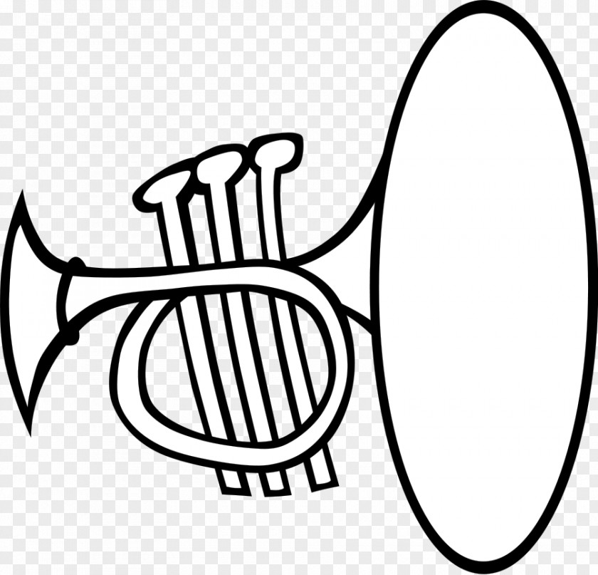 Trumpet Images Musical Instruments Black And White Tabla Drum Clip Art PNG