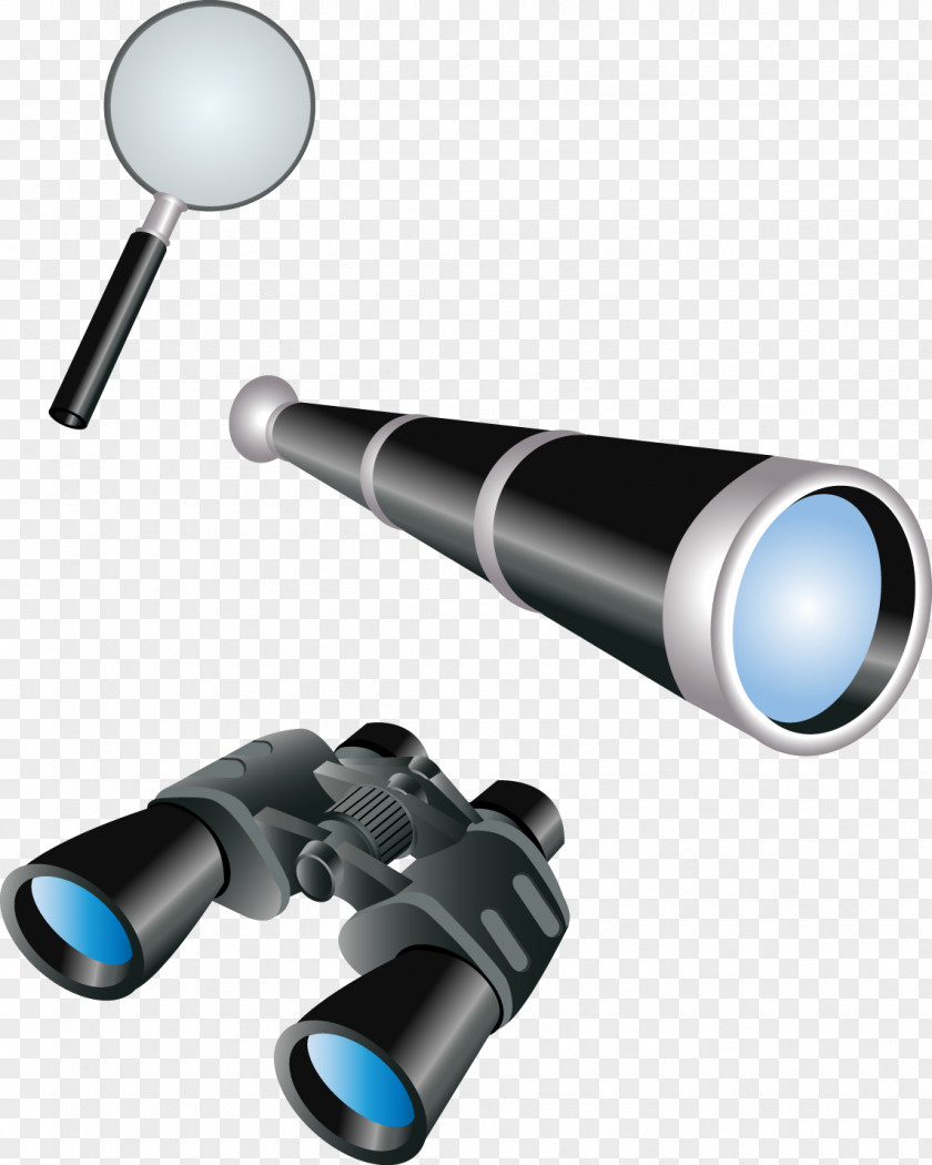 Vector Magnifying Glass Telescope Image Download PNG
