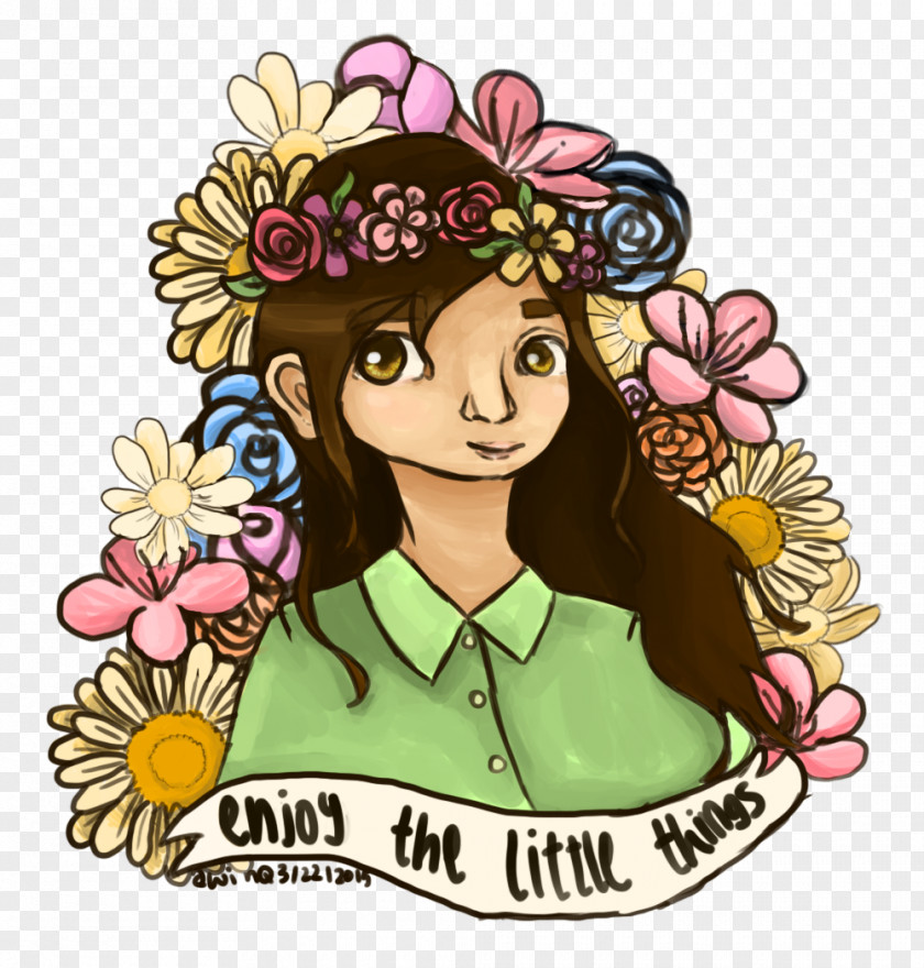 Design Floral Character PNG