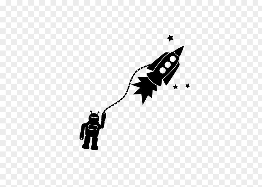 Rocket Silhouette Tattoo Black And White PNG