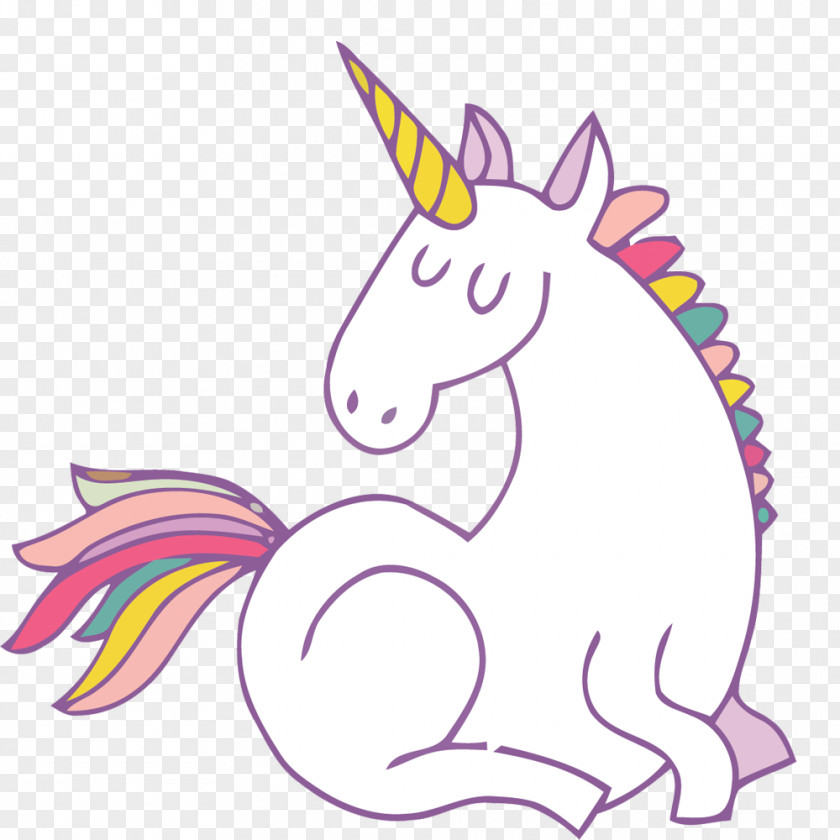 White Unicorn Vector Material Euclidean PNG