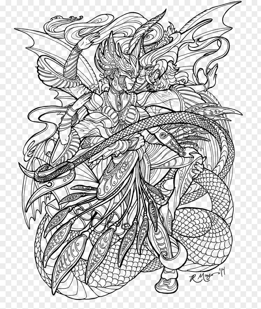 Chinese Painting Line Art Black And White Masquerade Ball PNG